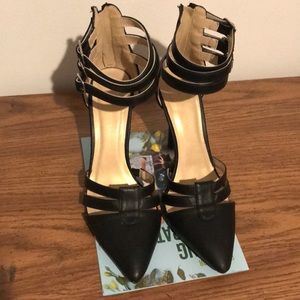 Black pointed heels